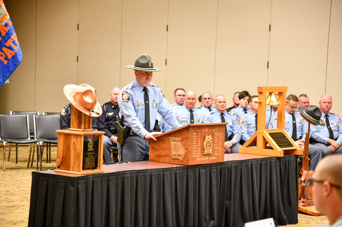 GSP_Troop_B's tweet photo. The 109th Trooper School was sworn in this morning during opening ceremonies. Good luck 109th!!#bigblue #biggrey #gatrooper #gsp #109th #trooper @ga_dps https://t.co/VcraPjQgon