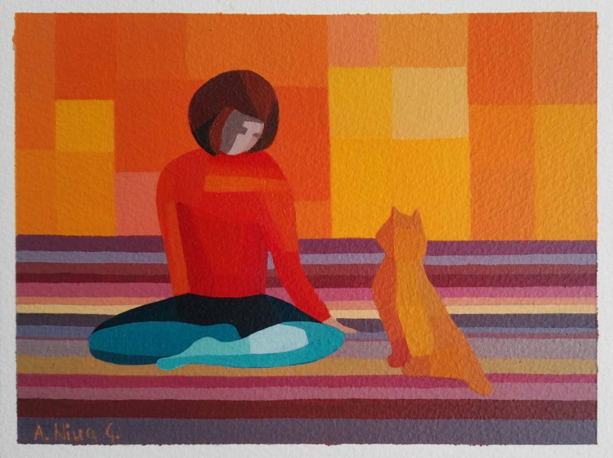 buncek's tweet photo. Yoga Lesson sent today for #TAE20 #twitterartexhibit https://t.co/Y0fnJRJdr6