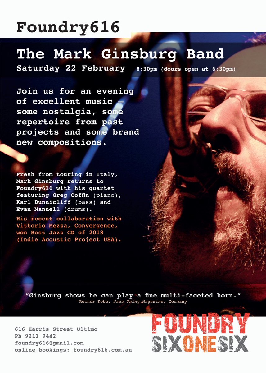 markgins's tweet photo. Looking forward to radio interviews leading up to our gig at Foundry616 this coming Saturday 22 Feb. with Frank Presley on Northside Radio at 5:30pm today. (FM 99.3) https://t.co/MsTTBX8G45 https://t.co/oQd0jjI9Dv