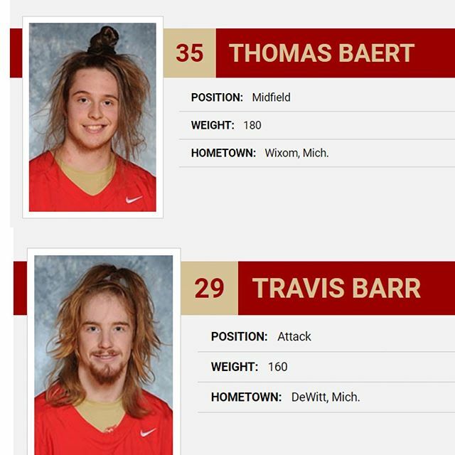 Otterbein has some next-level roster photos this year including Michiganders Baert and Barr...