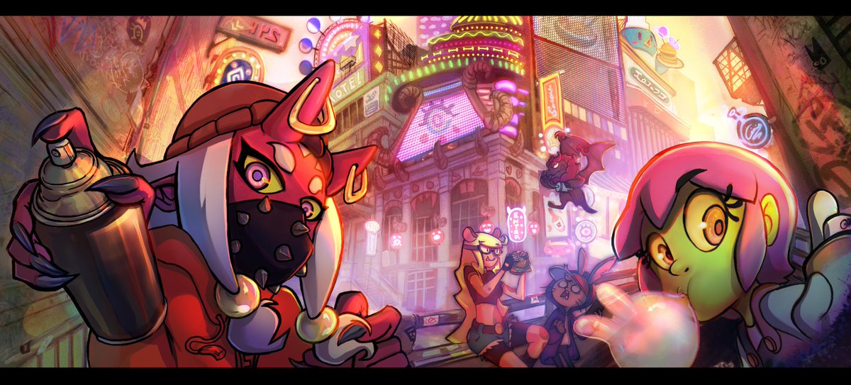 Making a ruckus in the city💥🌆 Wanted to focus more with backgrounds for these characters and see what may or may not work.