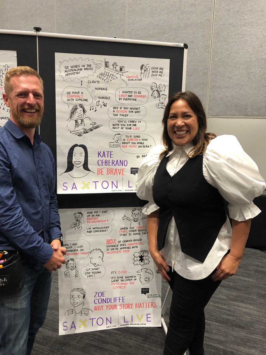 SketchGrp's tweet photo. Had such a blast sketching the #saxtonlive session at @AIMEMelbourne! And such a thrill to meet rock legend @KateCeberano. Thanks to all of the amazing speakers for your inspiring words. Lots of food for thought!

@SaxtonSpeakers #saxton #saxtonlive #aimemelbourne https://t.co/2s2pq6iFPp