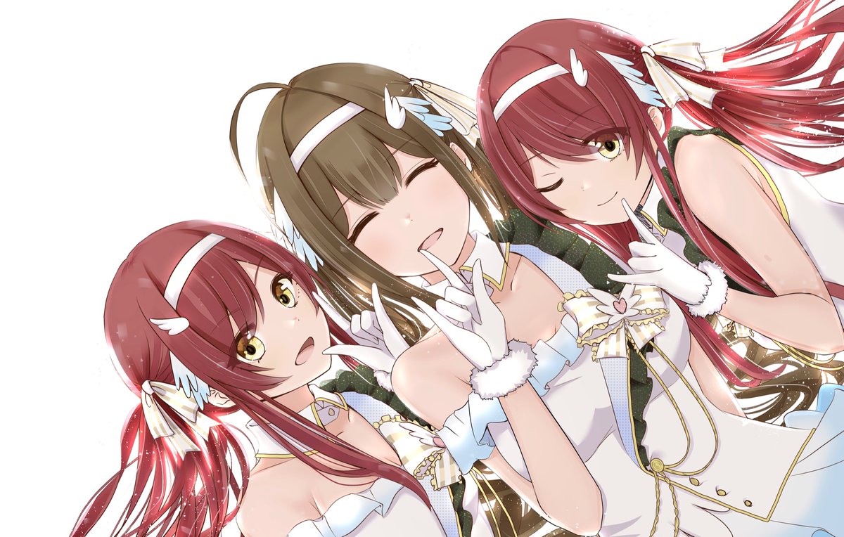 桑山千雪 ,大崎甘奈 ,大崎甜花 「アルストロメリア〜! 」|りょうたのイラスト