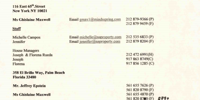 Haven't really run into her name in all the Epstein related court documents released just these few occasions where she is listed as "staff" or "assistant" in his properties. (Her name with a line through it on the second one.)