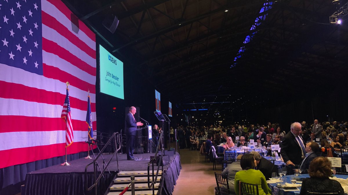 amyklobuchar's tweet photo. Thank you to Chair of the @vademocrats @SusanRSwecker, Speaker @EFillerCorn, and all of the Virginia Democrats for having my husband John speak at #BCG2020! Looks like you all had a great time! https://t.co/th3vb1X3mJ