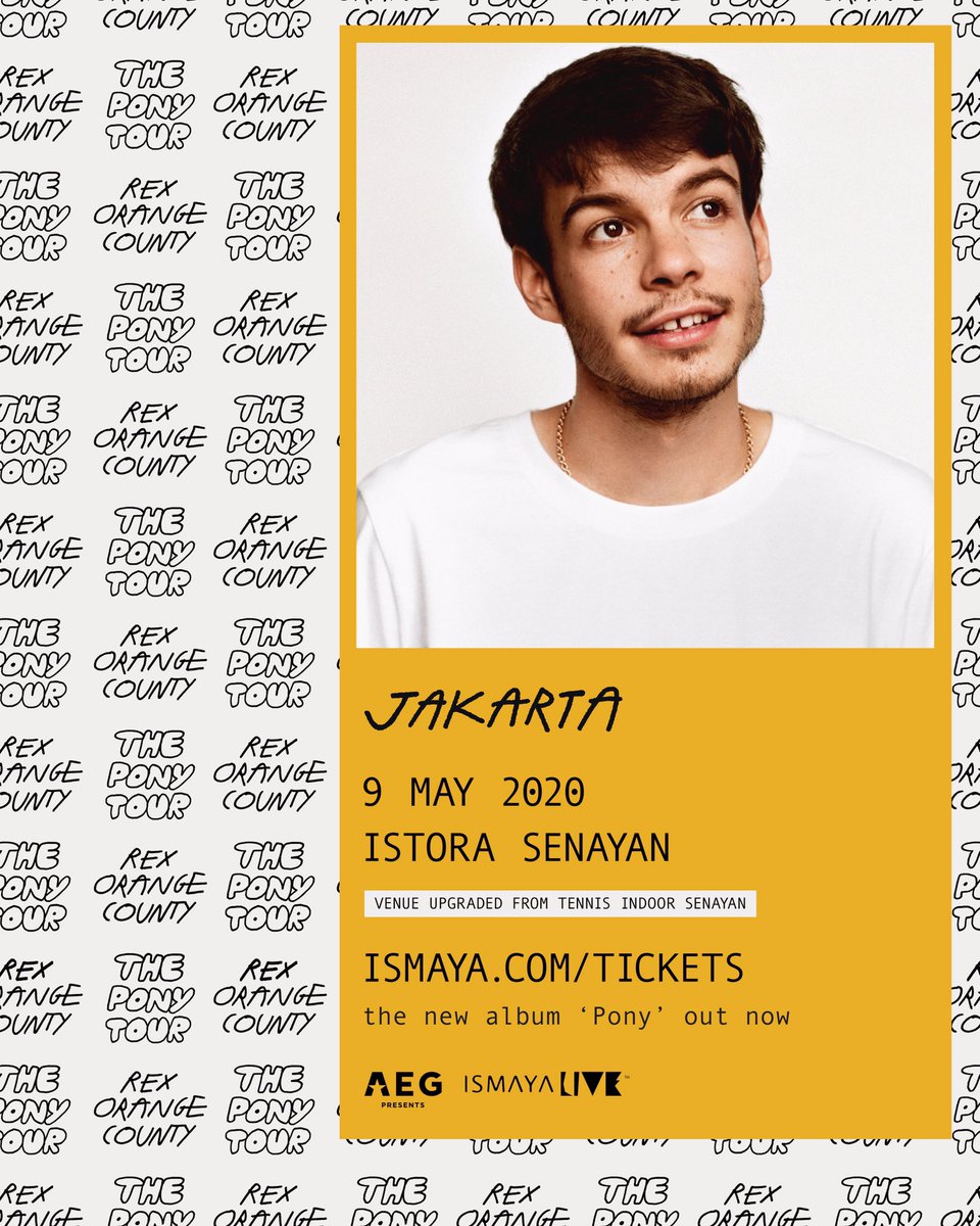 IsmayaLive's tweet photo. IMPORTANT: Due to an overwhelming response for #ROCJKT, we are excited to announce that the venue for @rexorangecounty’s Jakarta show on 9 May 2020 has been UPGRADED to Istora Senayan!

Information on additional ticket sales will follow in a bit. Stay alert for more info! ✨ https://t.co/fu4eXBhAc7