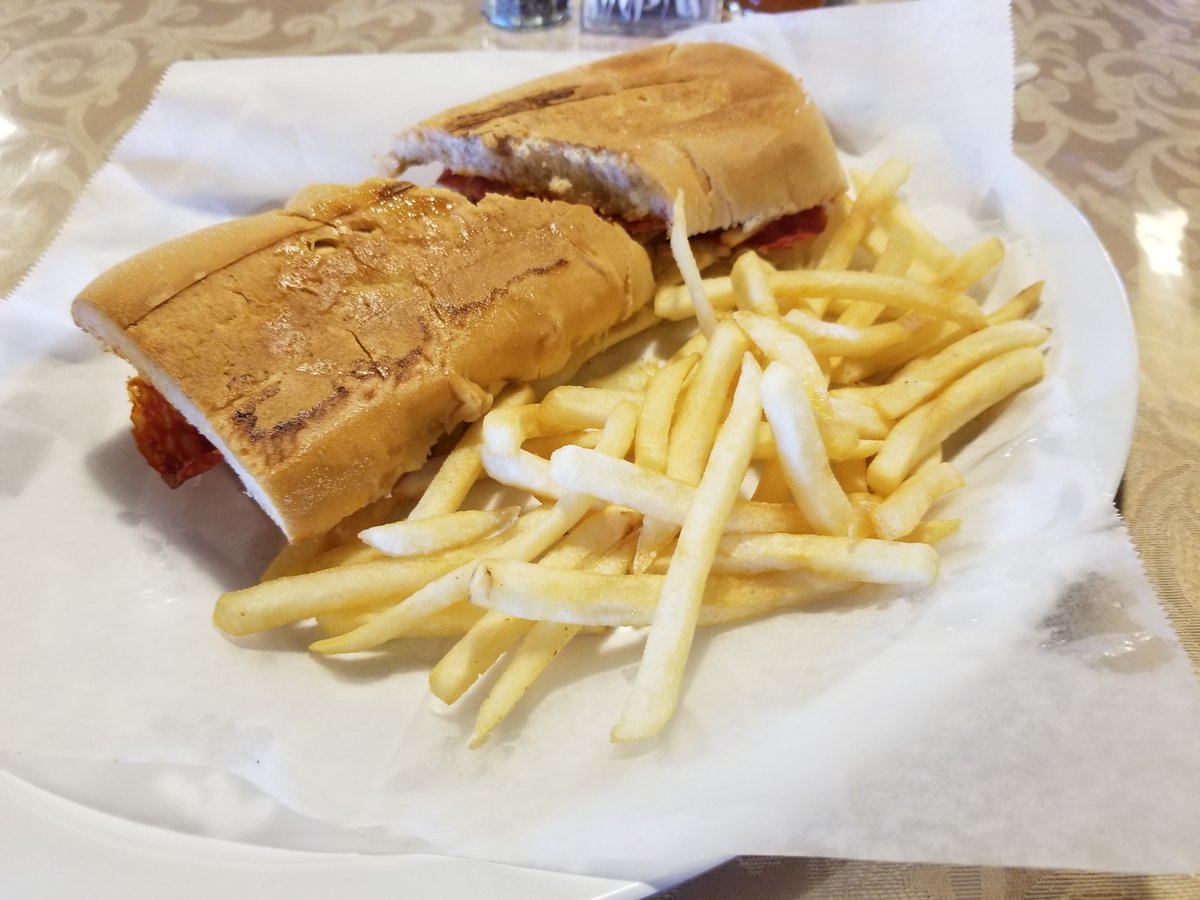 Food of the Day on Florida Stuffed takes us to Caobana Cafe, located in Orlando, Florida. This lovely Cuban is their Charrizo Sausage sandwich. It features thin sliced Spanish sausage with onions and fried potatoes on Cuban bread. Good stuff:

floridastuffed.com