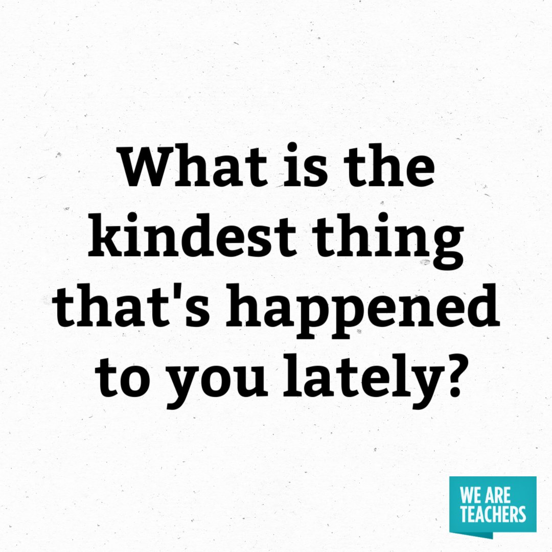 You hear a lot about 2020 getting off to a bad start, but I am SURE there are kind things happening! Love this  prompt from <a href="/WeAreTeachers/">We Are Teachers</a> What do you think? #distanceeducation #onlineteaching #innovativeteaching #newyear #positivity #kindness