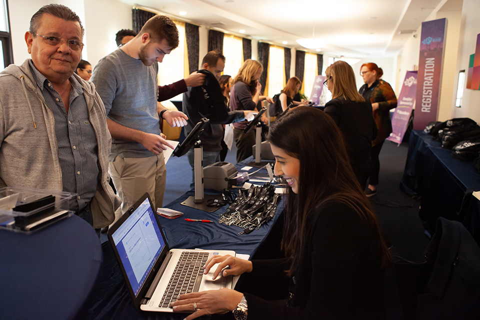 Secure_Miami's tweet photo. #Privacy and #Security are top priorities for us. 
Because we practice what we preach, #SecureMiami2020 had a #Safe, #High-Tech Check-in Process that flowed smoothly all morning long —no long lines, printed guest lists, or messy tables! https://t.co/6Z46V8by5D