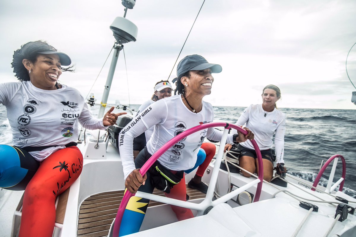 LizWardley's tweet photo. A great day out sailing! Sharing our experiences with Team Antigua Island Girls who rowed the Atlantic last year. #gettingideas 📷 @InfanteMali @maidenfactor https://t.co/kvFMxJOHKk