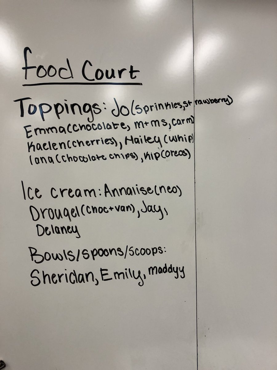 monroe_drama's tweet photo. Hi all, just a reminder to those that signed up to bring supplies for food court. Please bring in your assigned item TOMORROW (feb. 18) so we can be prepared for food court on Wednesday! Posted below is the list of things people signed up to bring. https://t.co/QweuCpCnv6