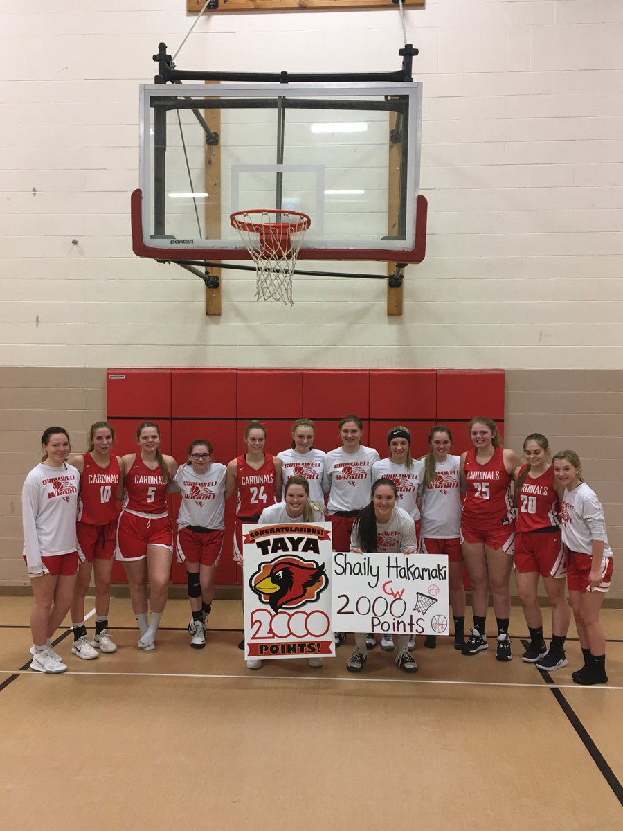 GronnerJ's tweet photo. Congrats Taya and Shaily on surpassing 2000 points in the same game tonight!  Might be the first time this has happened? https://t.co/k88j5LASE3