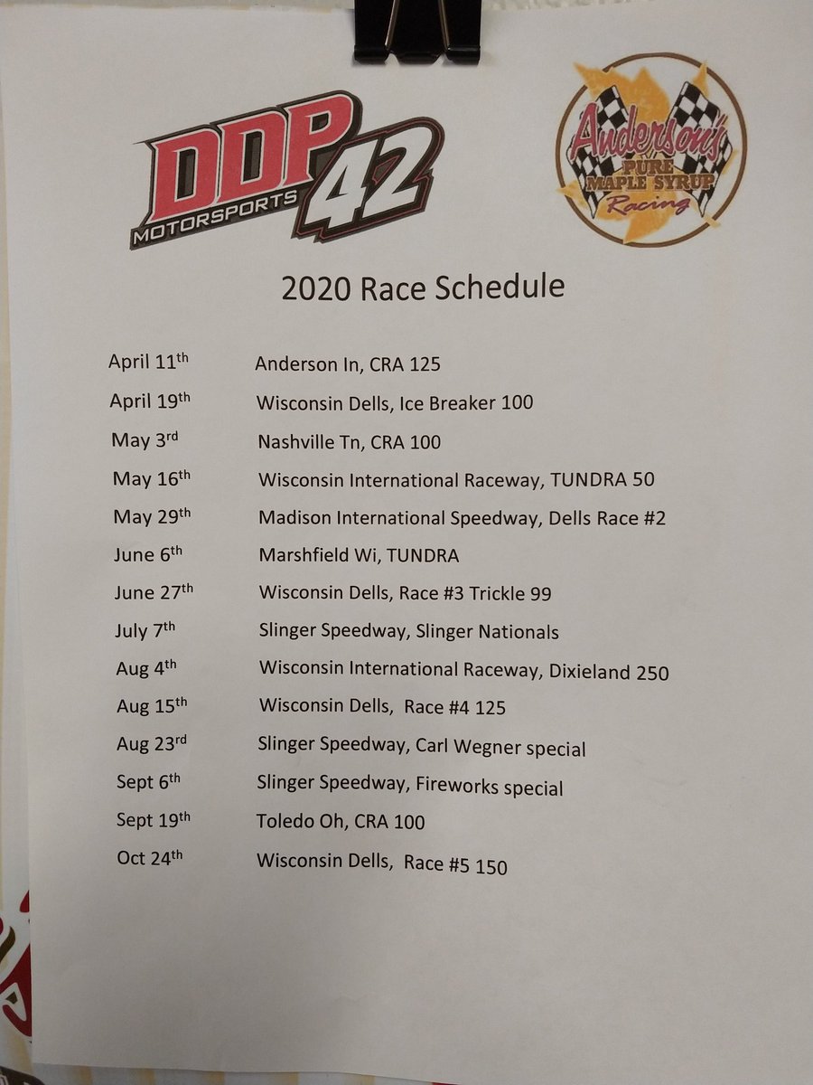 DDP 2020 schedule <a href="/AndersonsMaple/">Anderson's MapleSyrup</a>