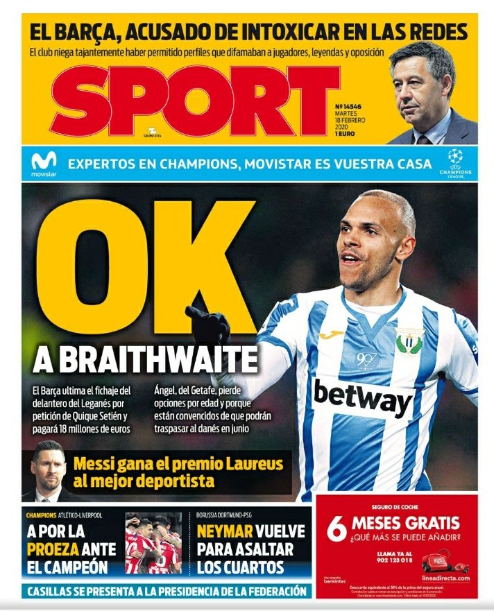 HANSGAMPER1899's tweet photo. Me pregunto cunato paga el club para que #MundoVomitivo y  @sport limpian el c*** de esta junta  y de @jmbartomeu sois la veguenza del periodissmo 
#BoycotMundoDeportivo #BoycotSport
#BartomeuOUT #BartomeuDimision #BartoGate #JuntaDimissio #ForaYa 
@GetafeGate @UNIVERSO_1899 https://t.co/Nyf5Q4vWXU