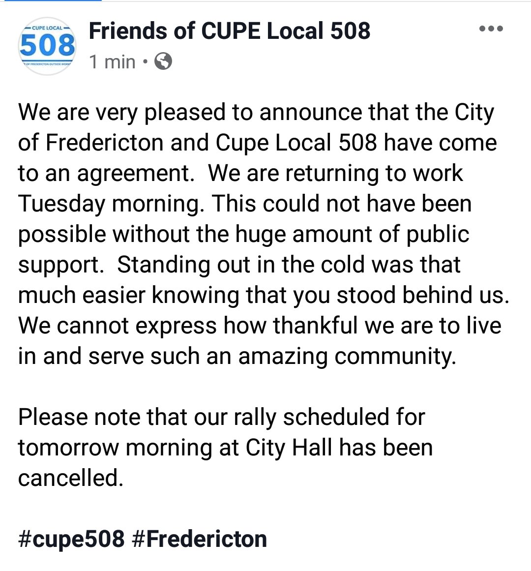 Thank you #Fredericton for all your support!