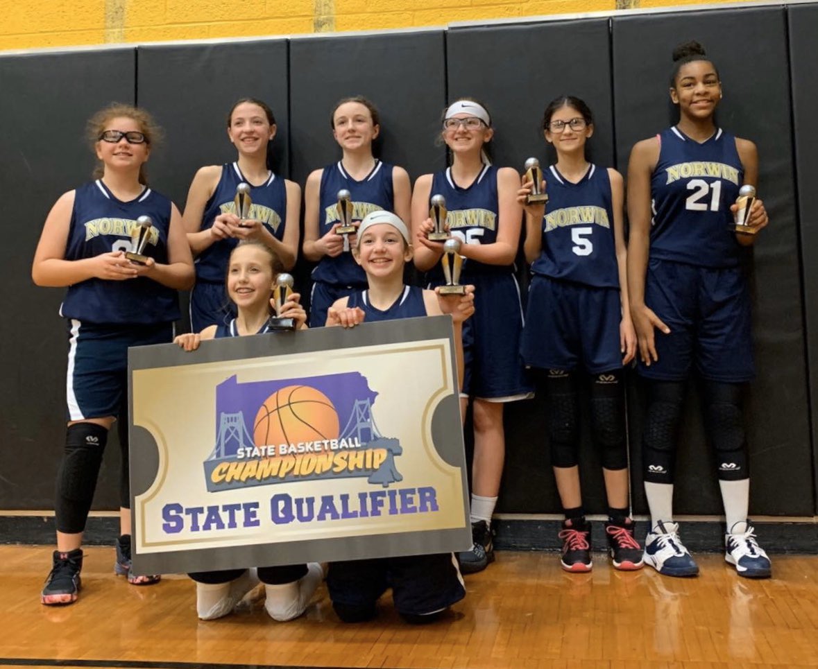 NorwinGYBA's tweet photo. 👏 Congratulations to the Norwin Girls Youth Basketball Association 6th grade 🏀 team for winning the Championship 🏆 at the North Allegheny Tournament #NorwinPride https://t.co/eCJPefVlzk