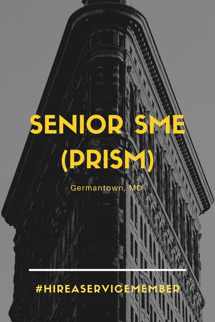 ohio_esgr's tweet photo. #hiring #STRIPES (Unison #PRISM) SME  in #GermantownMD
 full job description - https://t.co/EQXsYMv93h
For placement, contact Eboni – https://t.co/WiF2lhkfeD
#HireAServiceMember #NGESP #FollowNGESP #Amyx #HireMilitary #JobSearch #MilitaryJobs #SME #ITJobs #MarylandJobs #HireMe https://t.co/K2S1VJ6zJR