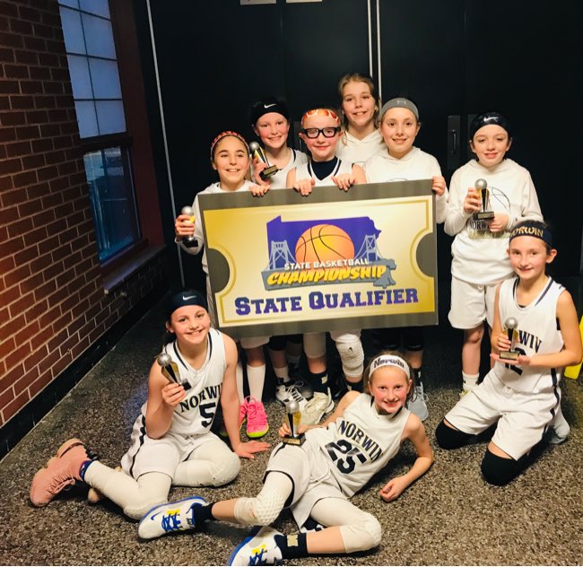 NorwinGYBA's tweet photo. Champs‼️ 4th grade 🏀 Norwin Girls Youth Basketball team goes undefeated to win🥇the North Allegheny Youth Basketball Tournament #NorwinPride 💛💙 https://t.co/zKI7BEU4qm