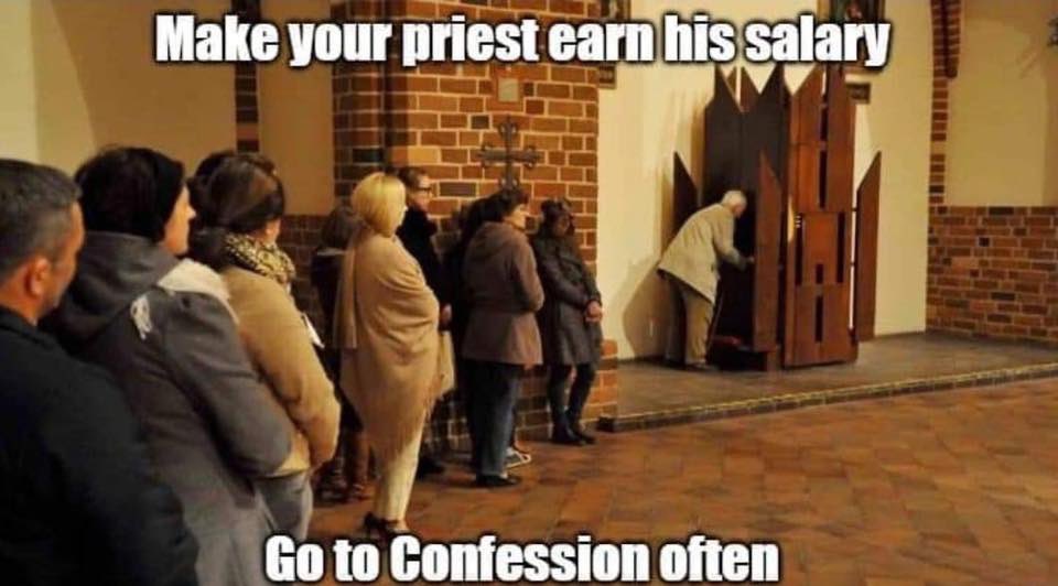 Lent is coming - great time for the sacrament of #reconciliation. (We stole this meme.) 

Read our interview with Father Galles about making Lent meaningful in our 2/20 edition. #nwiowacatholic #lent <a href="/scdiocese/">Diocese of Sioux City</a>