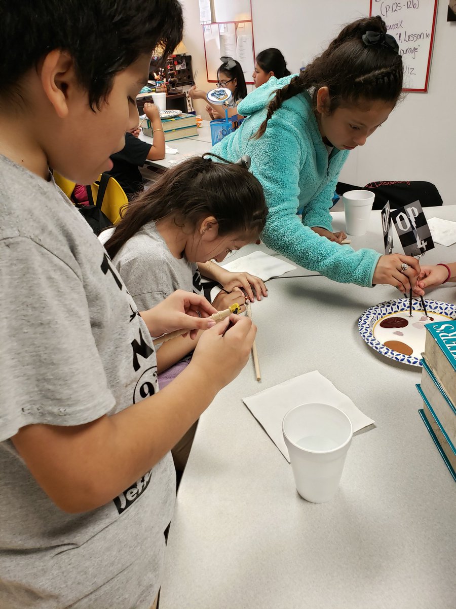 Valr_92's tweet photo. "The wand chooses the wizard Mr. Potter." By far one of the best quotes in the series! Today in Percy Jackson/Harry Potter Book Club, the student got to choose their wand and paint it to their preference! @JeffersonES2
#jeffersonproud #theyarenotonlybooks https://t.co/BNADiqSJPq