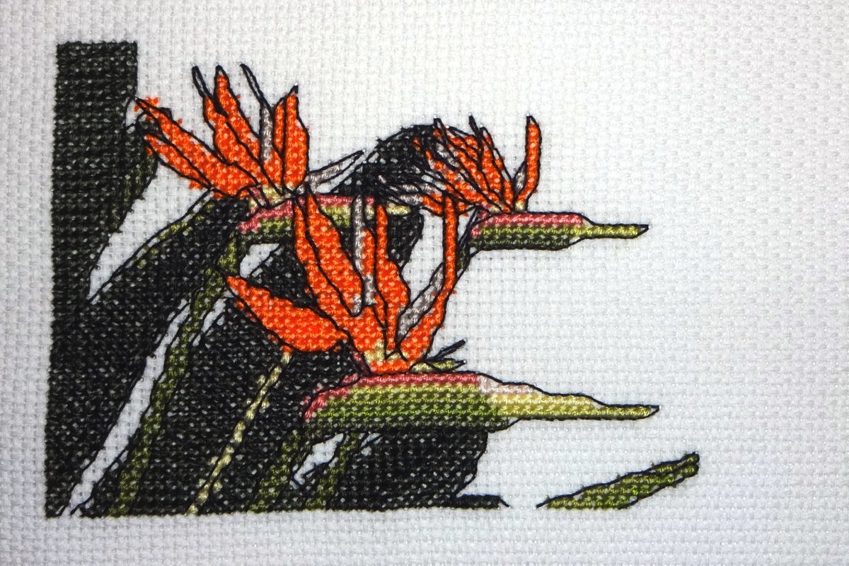 I have a new design! Bird of Paradise Flowers modern counted cross stitch pdf pattern chart download etsy.me/38CDEwG #crossstitchpattern #crossstitchchart #instantdownload #moderncrossstitch #birdofparadise #floralcrossstitch #flowercrossstitch