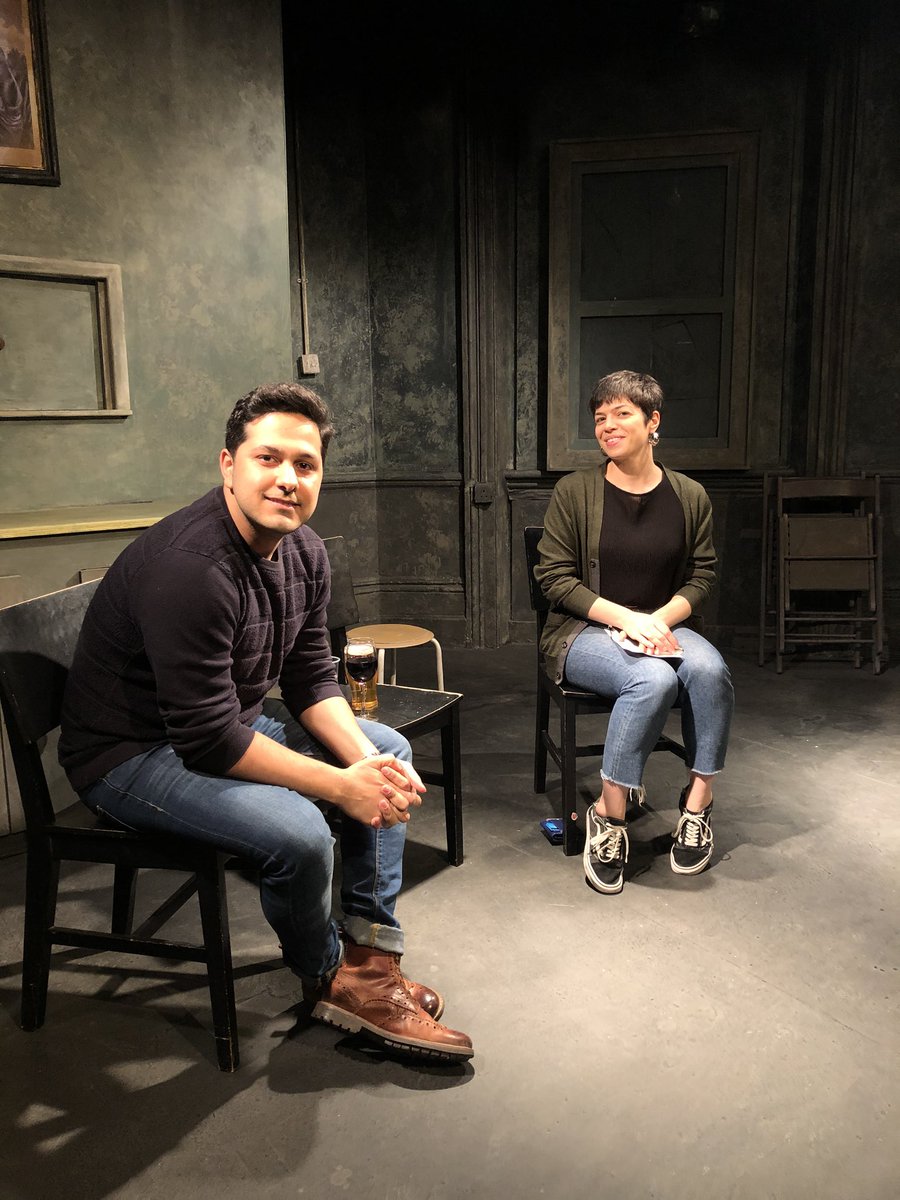FinboroughForum's tweet photo. Another great @FinboroughForum @finborough tonight with producer @ArsalanSattari in conversation with @CarmenNasr #finborough40 https://t.co/lVTZGfTmyl