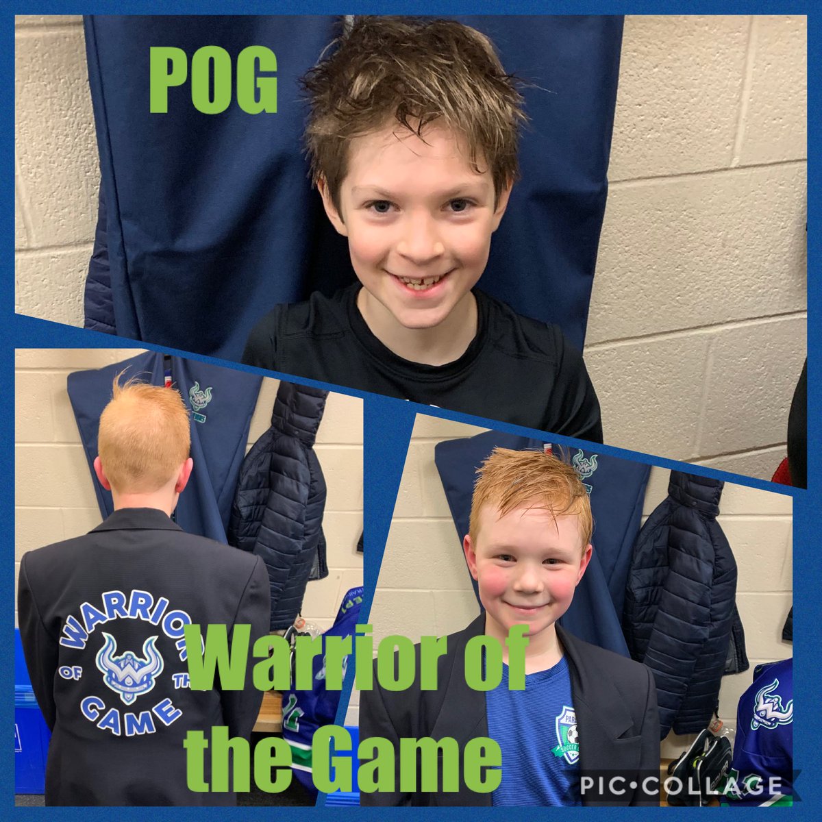 WTG Warriors, staying classy on and off the ice! POG Keelan Galway @AtlanticProSpo1, Warrior of the Game Isaac “the silky gloves” Hawkins! <a href="/customedgenl/">Custom Edge Pro Shop</a>. Great team play and hard on the penalty kills. You guys rocked. @PmhaWarriors @DJHLnews 🏒🥅💚💙#weareone