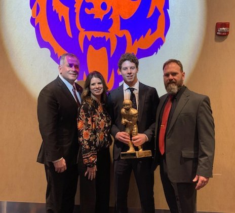 BataviaFootball's tweet photo. Congratulations @BarusSam on your National Football Foundation Community award! Outstanding message you delivered about making the most of your time! Coach Holm delivered the intro.
#BulldogPride https://t.co/vG8ronfUQ1