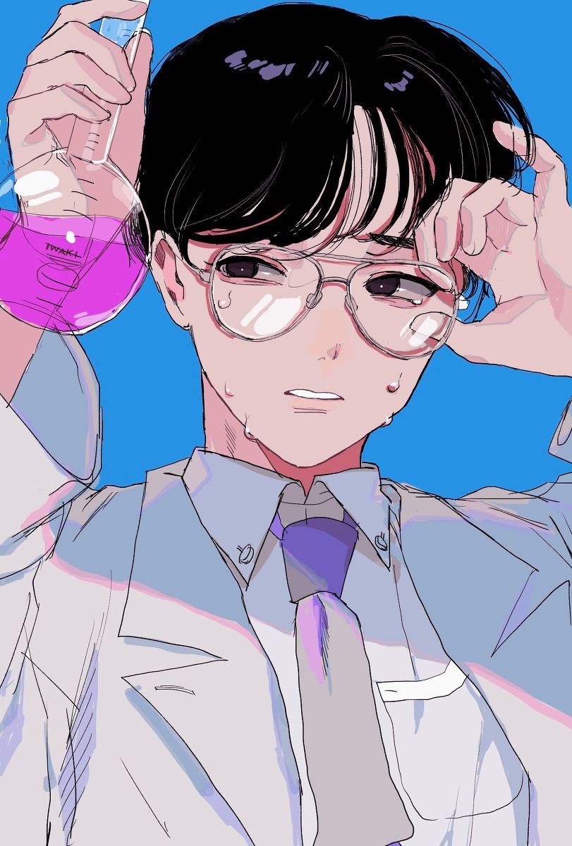 anime boy with glasses 13816604 Vector Art at Vecteezy