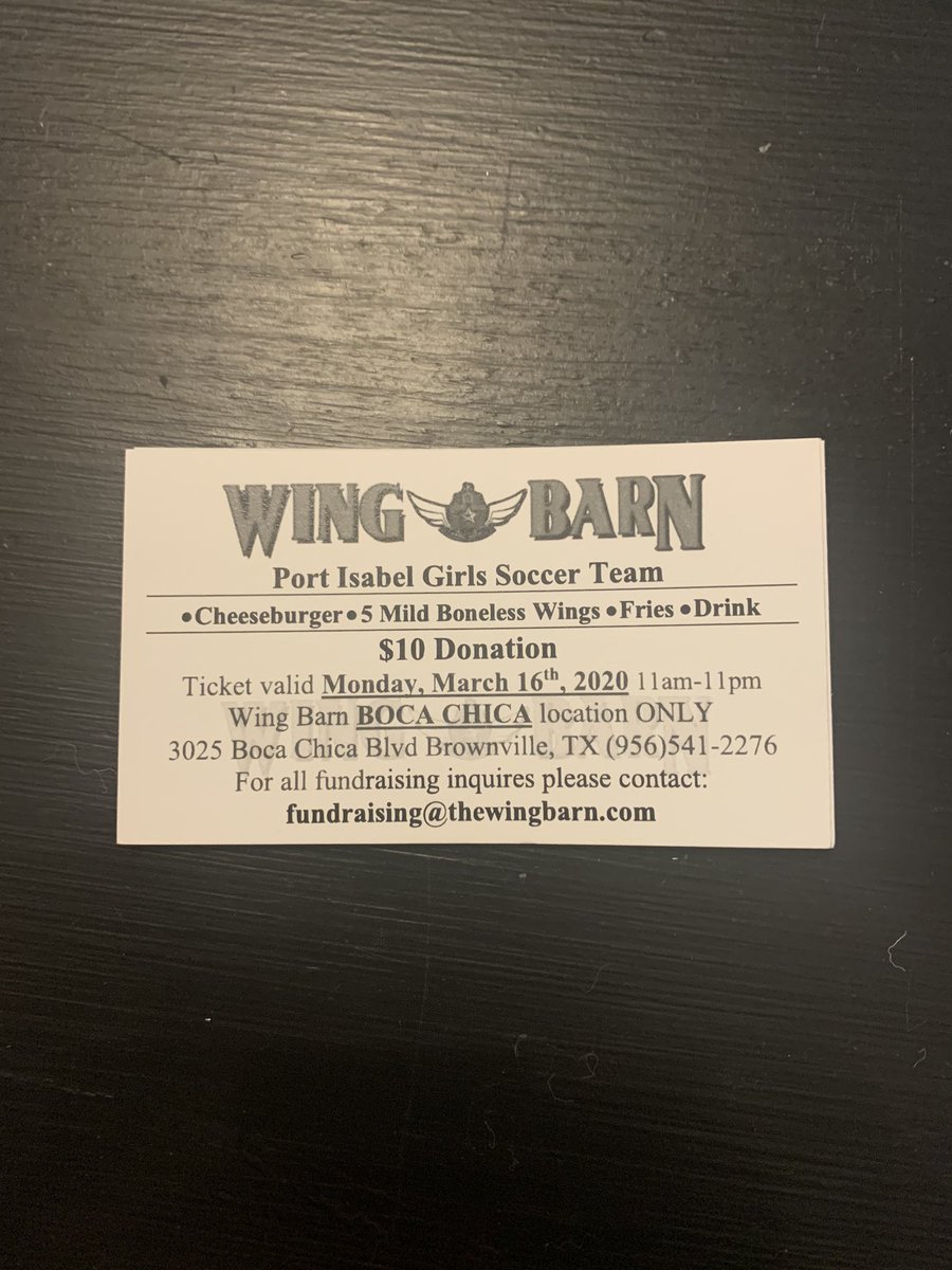 Support the Port Isabel Girls Soccer team by purchasing a Wingbarn ticket! ⚽️🥅 @PTIsoccer <a href="/portisabeltexas/">Port Isabel, Texas</a> #TarponSoccer <a href="/LadyTarponHoops/">PI Girls Basketball</a> #LadyTarponSoccer