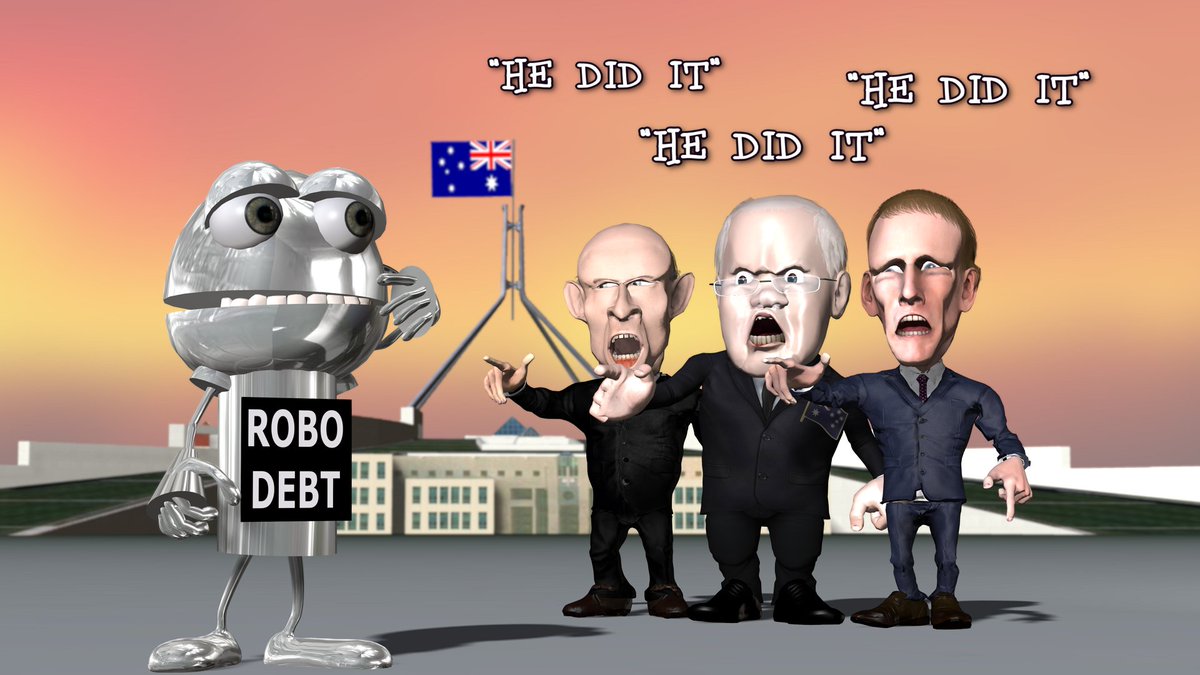 TwoEyeHead's tweet image. The government's #robodeath blame game  
#robodebt #auspol #auspolcartoons

theguardian.com/australia-news…
