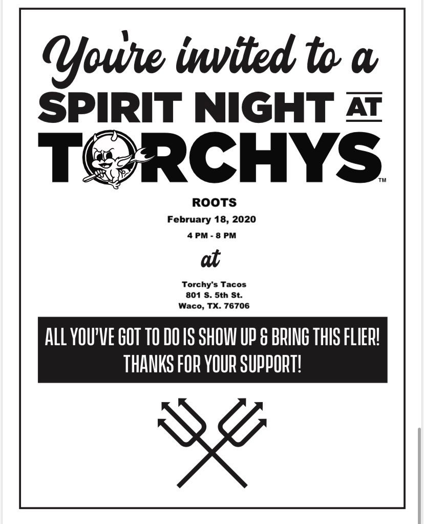 Join us at Torchy’s tomorrow from 4-8 pm! Present the flyer and mention Roots! All proceeds will be towards the SPRING FEST HAIR SHOW &amp; Expo.
