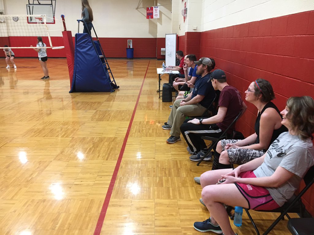 OVMSLaGrange's tweet photo. Congrats to the OVMS staff for winning the student and staff volleyball tournament today. The kids and adults both had a great time! #socsowen https://t.co/UBlyqpEJDF