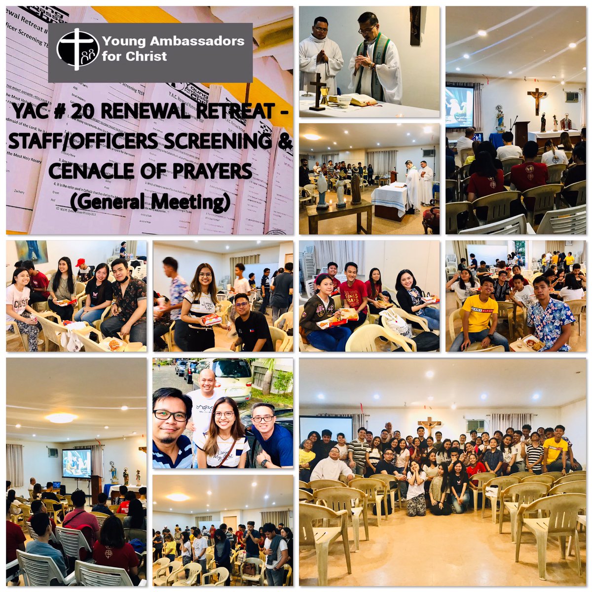 YACmomqpm's tweet photo. Youth Ministry’s Activities & Cenacle of Prayers and General Meeting: ((February 16, 2020))
#YAC #YMAC #SYM
#yacSTRONGandUNCONQUERED
#YMACcaritatis #etAmorServeDei
#PromotionToLOVEtheWORDofGOD https://t.co/mfTfsgJhha
