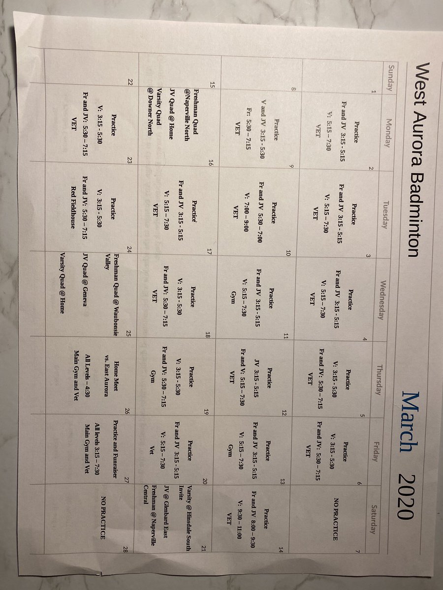 West Aurora Badminton tweet media