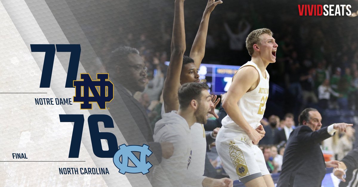 NDmbb's tweet photo. 𝗜𝗥𝗜𝗦𝗛 𝗪𝗜𝗡 𝗜𝗧!!

@natelaszewski knocks down a CLUTCH three late to secure the win over North Carolina on our home court!

#GoIrish☘️ https://t.co/NRcZnmnXrp