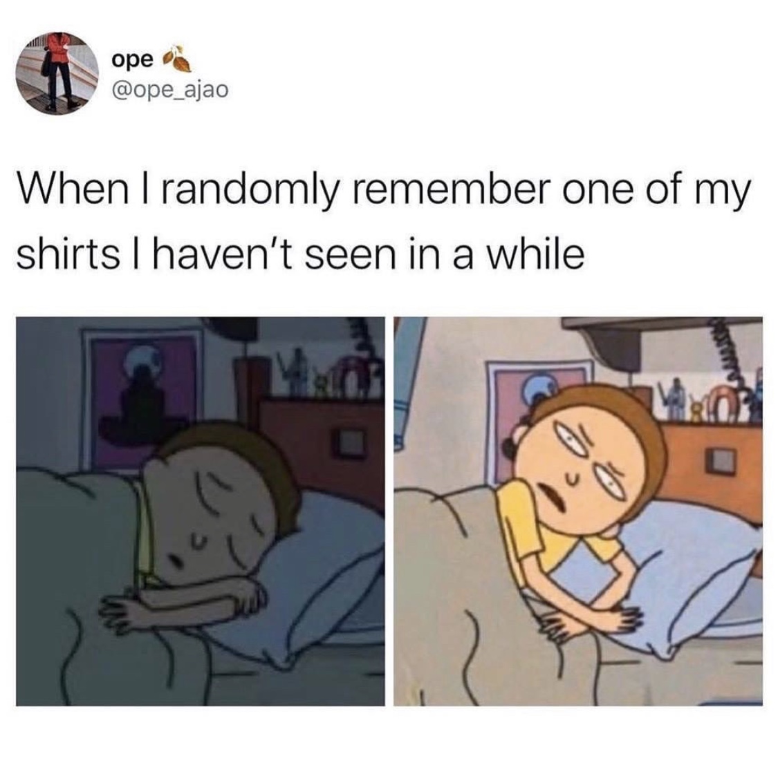 DefineEmployed's tweet photo. Where is my black crop top that went perfectly with my green skirt that I also lost?! https://t.co/WN538V6dBV