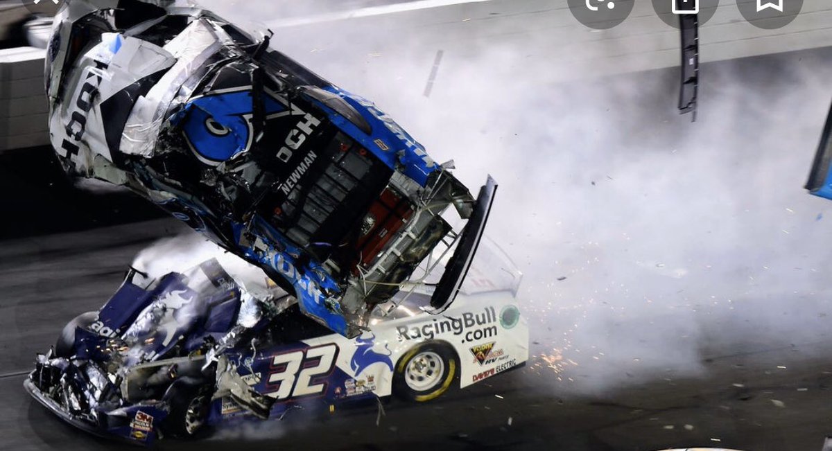 dimondskullgam2's tweet photo. @dennyhamlin you said you are praying for him if Ryan is alright but you were doing donuts while Ryan Newman is serverly injured and he might die #notcool and #hope Ryan Newman is ok and can get back in the next race. https://t.co/SXOgZYOo18