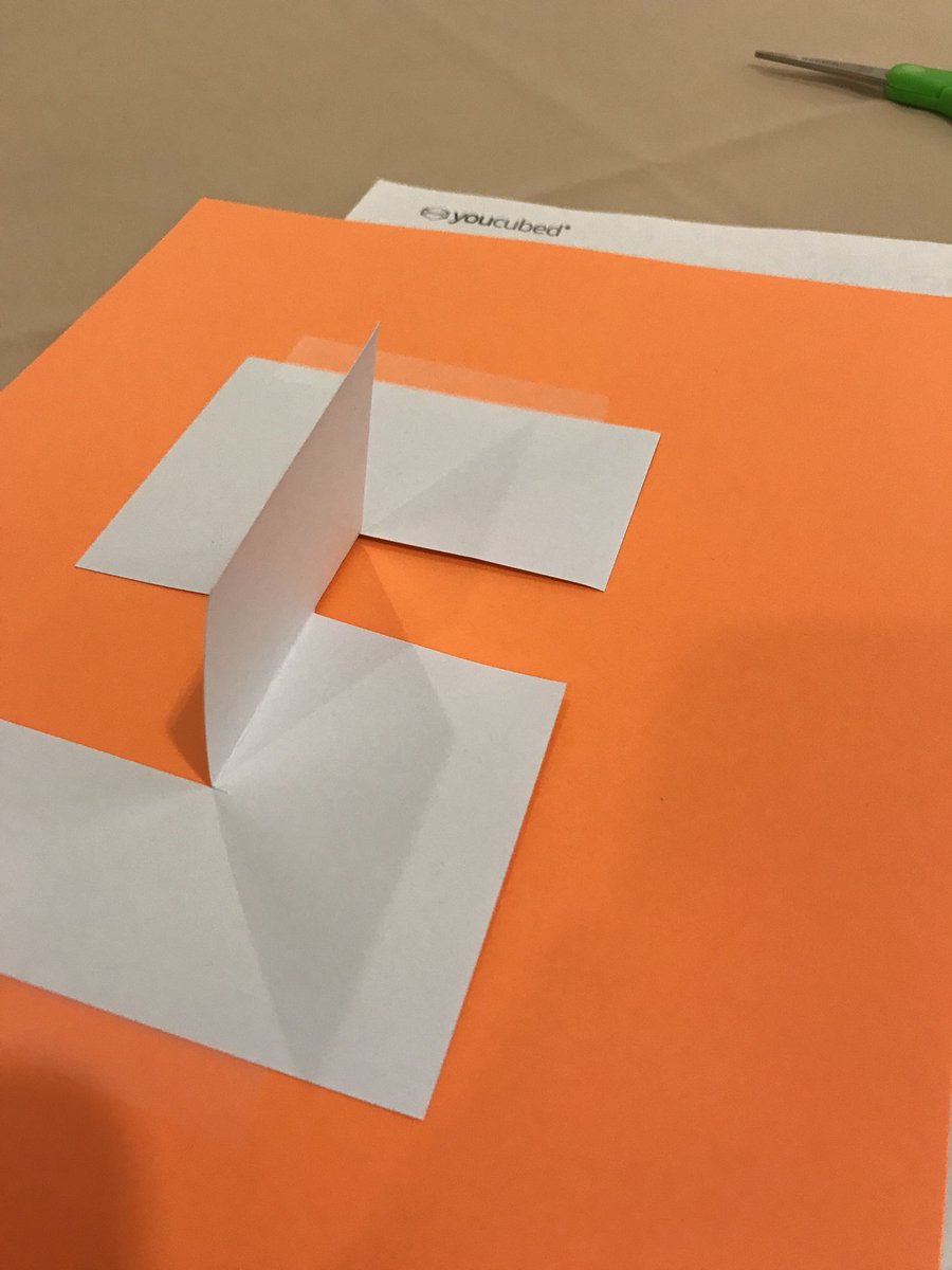 DrKatieMiller1's tweet image. A2: One very specific task was shared by @RebeccaDLayton. I’ve never seen it before - how do you make an index card do this?  There are no hidden cuts or folds. I’m teaching geometry for elementary PSTs this semester, and I’m excited for them to try it. #MTEchat