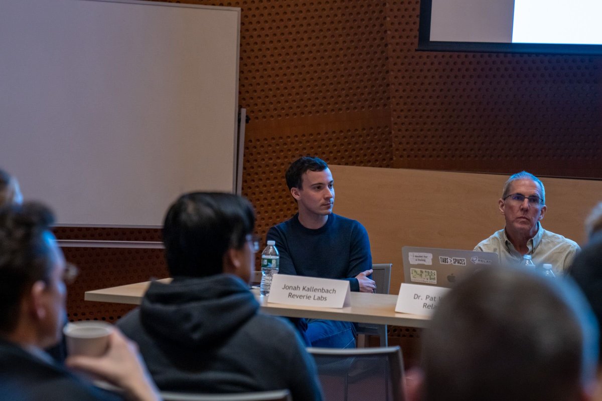 AIHealthMIT's tweet photo. Here are some photos from last Thursday during our panel on "What Machine Learning Can and Cannot do for Drug Discovery?" Thank you to everyone who attended!

ft. @wpwalters, @ItsJonStokes, @JonahCallinBack, @BarzilayRegina, &amp; Tommi Jaakkola https://t.co/fsdvywiOj8