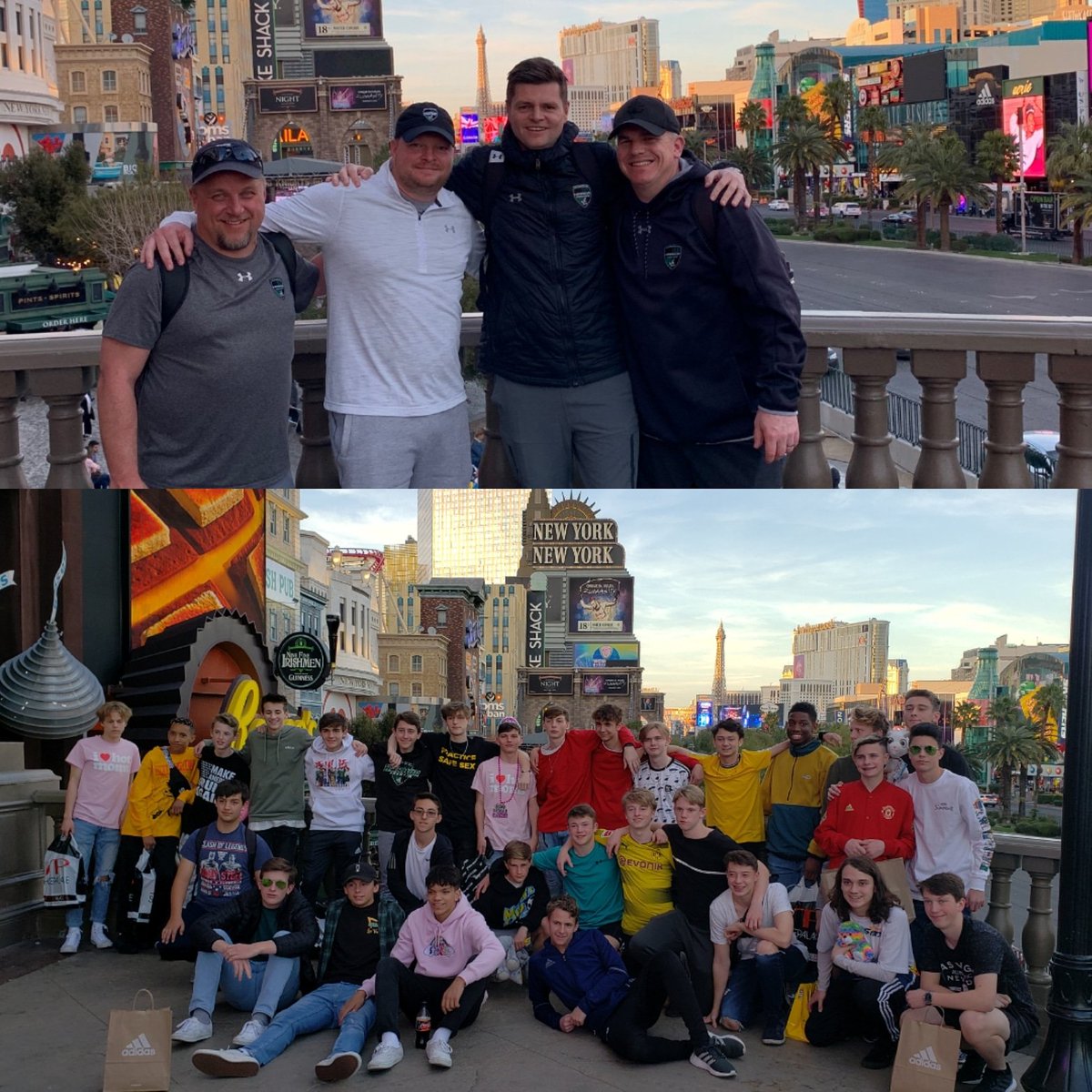WaddingtonBryce's tweet photo. A great trip to Vegas for the Collese Showcase. #HarborPremier #harborfamily #LasVegas https://t.co/hPos6Ct0uE