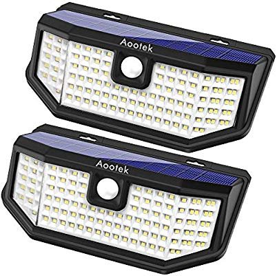 QuadeersultanM's tweet image. Aootek 120 Led Solar outdoor motion sensor lights upgraded Solar Panel to 15.3 in2 and 3 modes(Security/ Permanent On all night/ Smart brightness control )with IP65 Waterproof with Wide Angle(2pack)

amzn.to/38DM6f3

#Solarlights
#ledsolar
#solarpanels 
#brightness