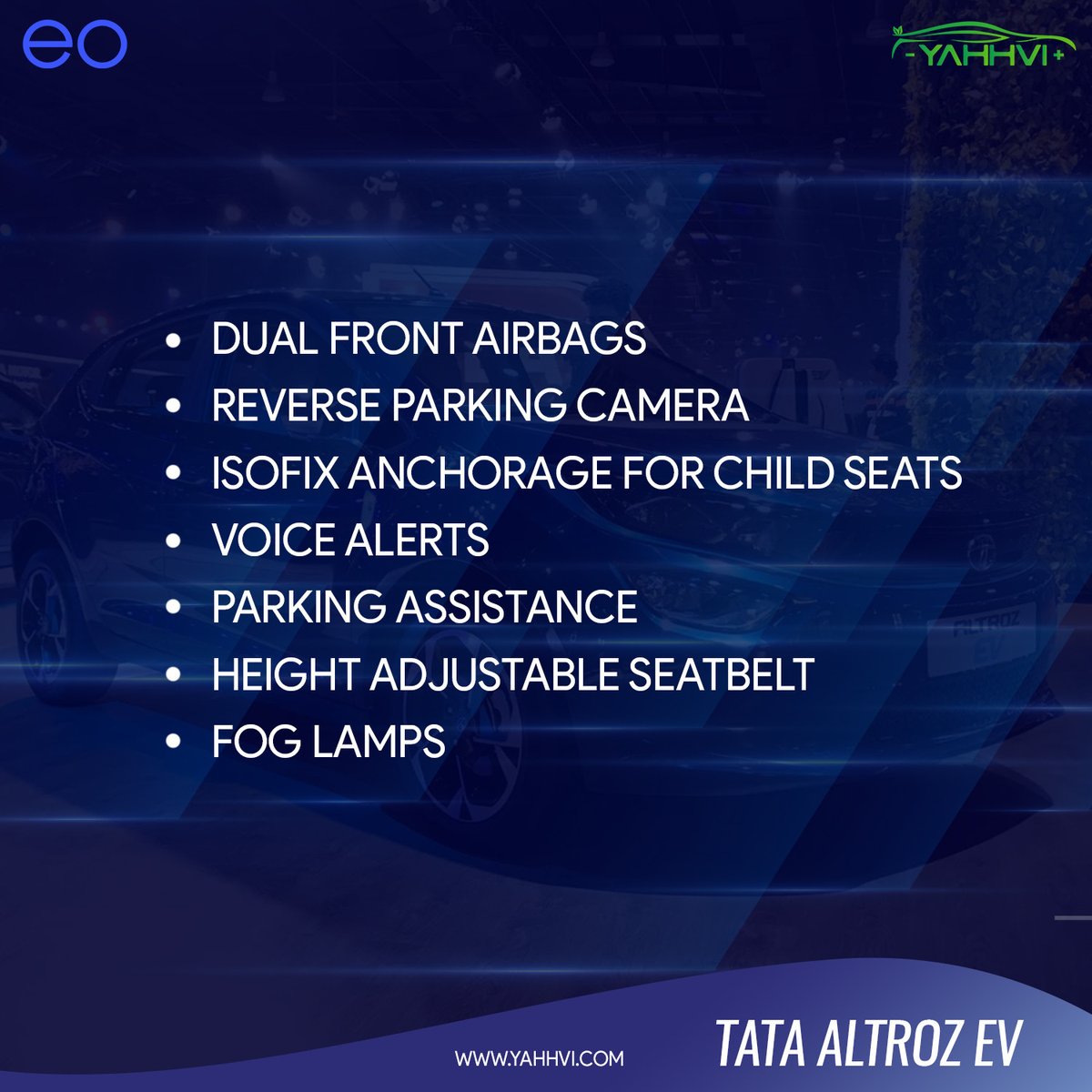 yahhvi's tweet photo. After creating a stir at Auto Expo 2020, Altroz - India’s Safest Car is ready to bring a golden era of driving. Book your Altroz today to experience
.
.
.
#TataAltroz #EV #EVindia #TataMotors #Safetyisthepriority #SafestCar #ElectricCharging #Greenrevolution #stoppollution https://t.co/nHtvTzDVMI