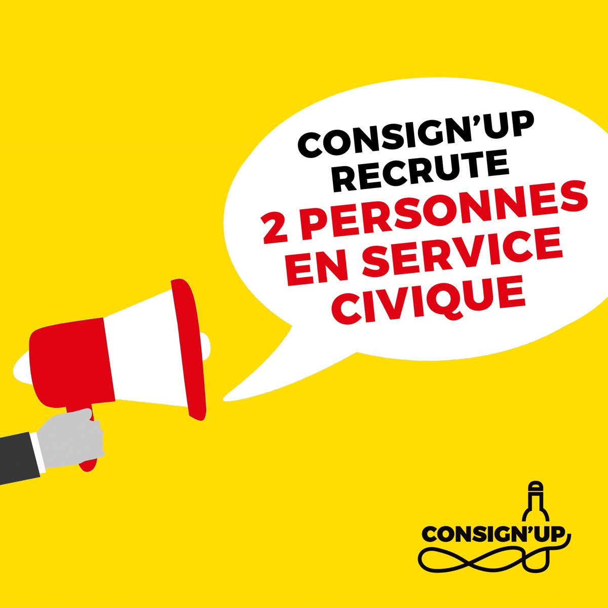 [#volontaire] On recrute 2 personnes en #servicecivique à partir du 1/04 sur 2 missions : bit.ly/2SSIWNT &amp; bit.ly/37CmCgS. Vous souhaitez vous investir dans un #projet #economiecirculaire qui œuvre pour la #transition écologique ? Postulez avant le 2 mars ! 👍