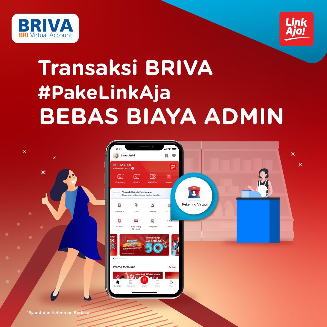 Linkaja Indonesia On Twitter Sobat Linkaja Nasabah Bank Bri Udah Pernah Coba Transaksi Bri Virtual Account Lewat Linkaja Belum Nih Buat Kamu Yang Belum Tau Sekarang Kamu Bisa Melakukan Transaksi Bri Virtual