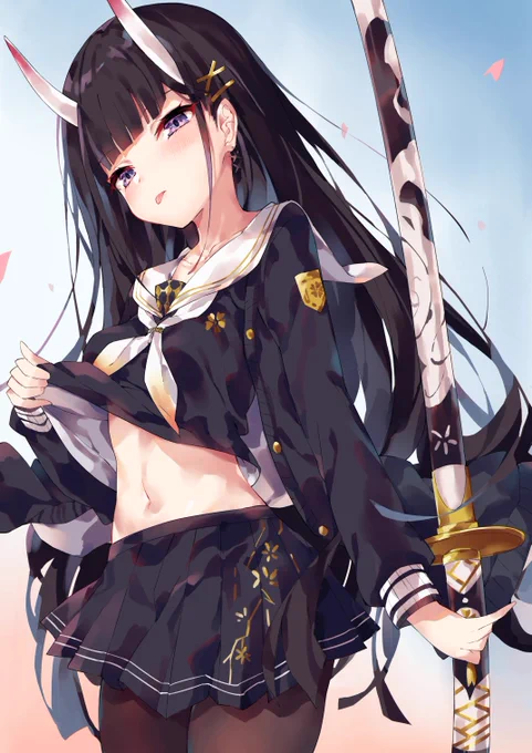 能代とは健全なお付き合いをしたいので健全な絵かいた #アズールレーン 