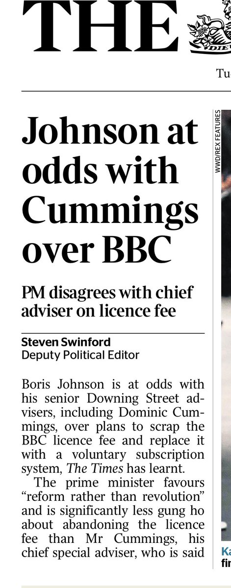 arusbridger's tweet photo. FFS. Who is running the country? If wrecking BBC is Cummings’s plan not Johnson’s then who briefed the S Times? And if story was wrong why hasn’t he been sacked? &amp; why do journalists put up with nameless weirdoes flying kites? https://t.co/8U4CetsGN5