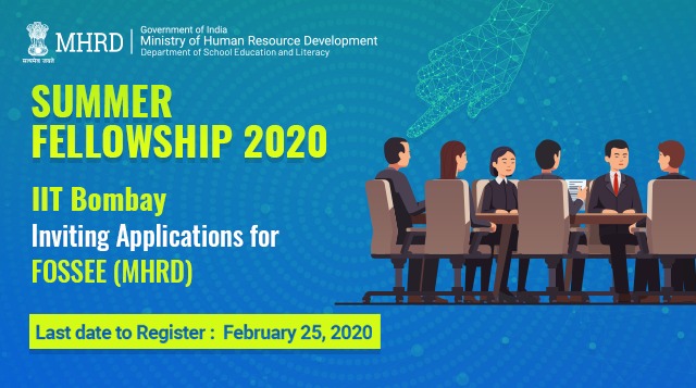 PramodKumarSid1's tweet image. #IITBombay is Inviting Applications For Its Summer Fellowship 2020 Under #FOSSEE Project. Free/Libre And Open Source Software For Education) Project Promotes The Use Of FLOSS Tools To Improve The Quality Of Education In Our Country.
fossee.in/fellowship/2020