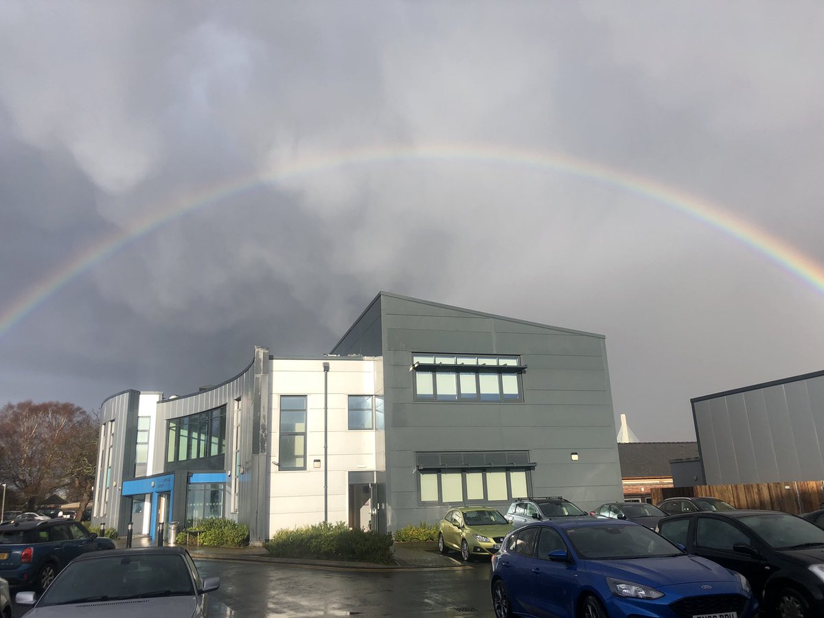 RydenMiss's tweet photo. We finished day one @colegcambria touring the site and completing our picture frames. Students got to work one on one with apprentices which resulted in some fantastic pieces of work. Topped off with a rainbow over campus as we left. Fantastic 1st day @RoutesintoSTEM @TheEDTUK https://t.co/2IQp5BsRZ0