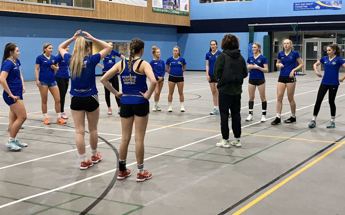 Great to see @serenabob in Cornwall yesterday Delivering an inspiring session @TeamBathNetball with players from the Truro Hub